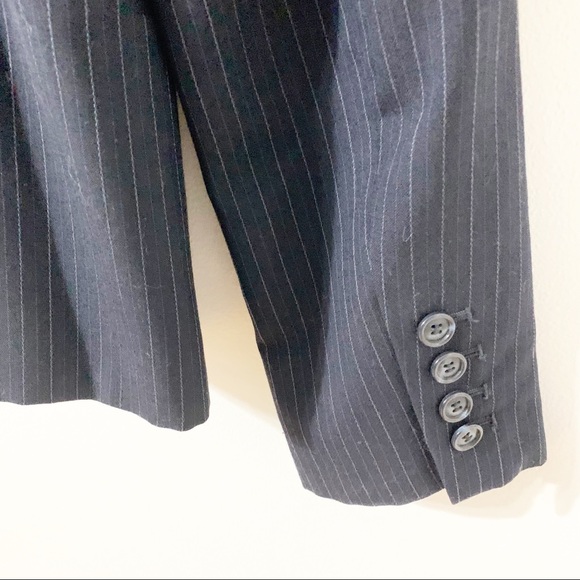 Ann Taylor Factory Fully Lined Striped Lightweight Wool Blend Blazer Career 🟦 - Picture 10 of 13